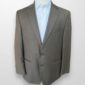 Chaps Mens 42 R Brown‎ Suit Jacket Blazer Casual Sport Coat Wool Suit